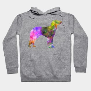 German Longhaired Pointer in watercolor Hoodie